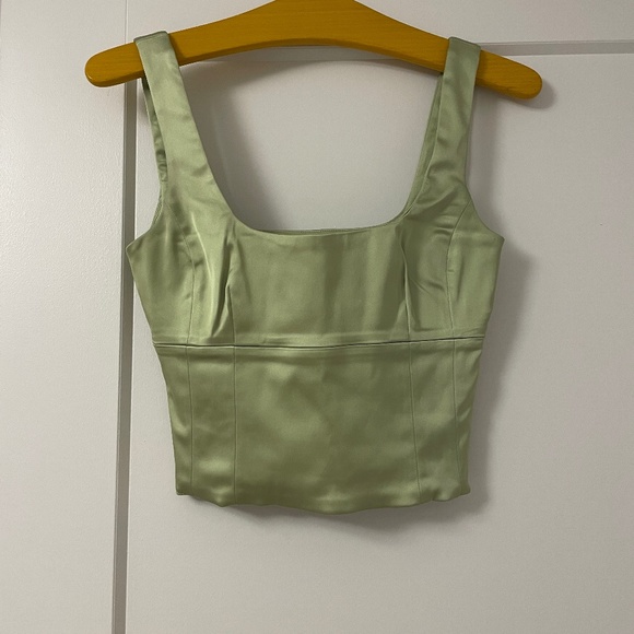 Wilfred Shine Satin Bustier Corset Top - Picture 1 of 4